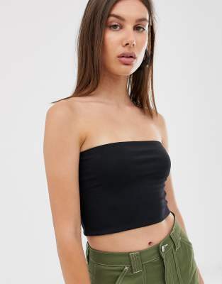 Weekday bandeau tube top in black | ASOS