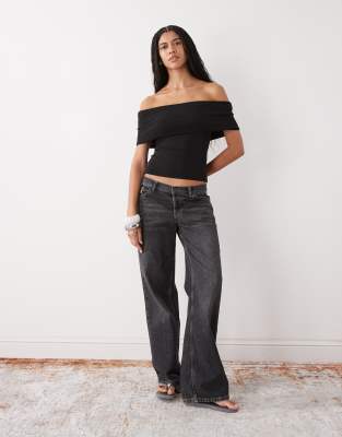 Weekday bardot top in black | ASOS