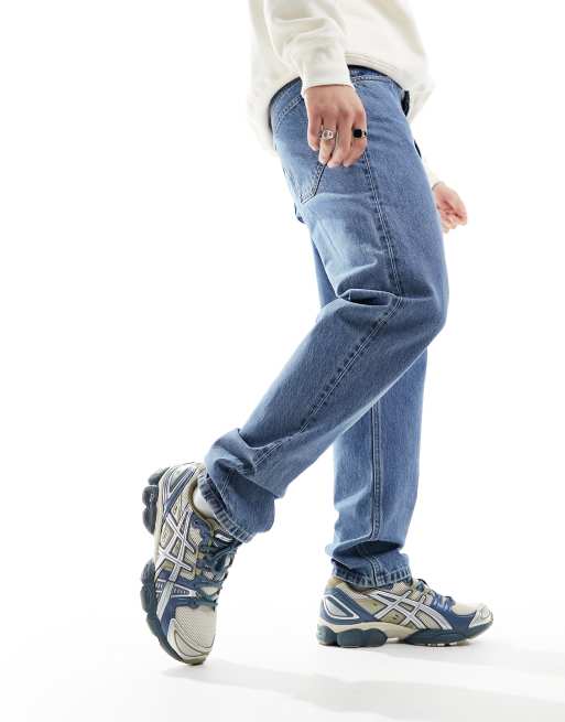 Weekday - Barrel - Blå afslappede 90'er jeans med indsnævrede ben, 3 af 5