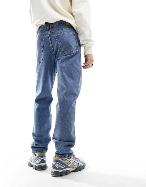 Weekday - Barrel - Blå afslappede 90'er jeans med indsnævrede ben, 4 af 5