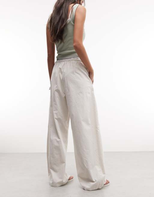 Weekday – Barrel-Fallschirmhose in Wollweiß, 5 von 5
