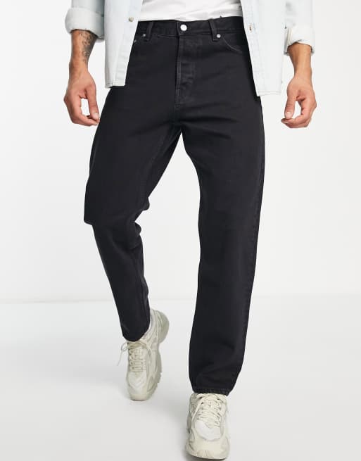 Weekday - Barrel-jeans i sort