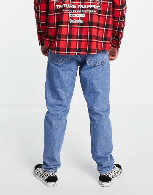 Weekday barrel jeans in harper blue, 3 of 4