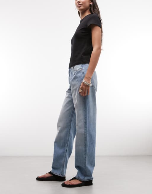 Weekday barrel leg jeans in light blue wash, 2 of 5
