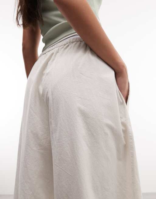 Weekday barrel parachute pants in off-white, 4 of 5