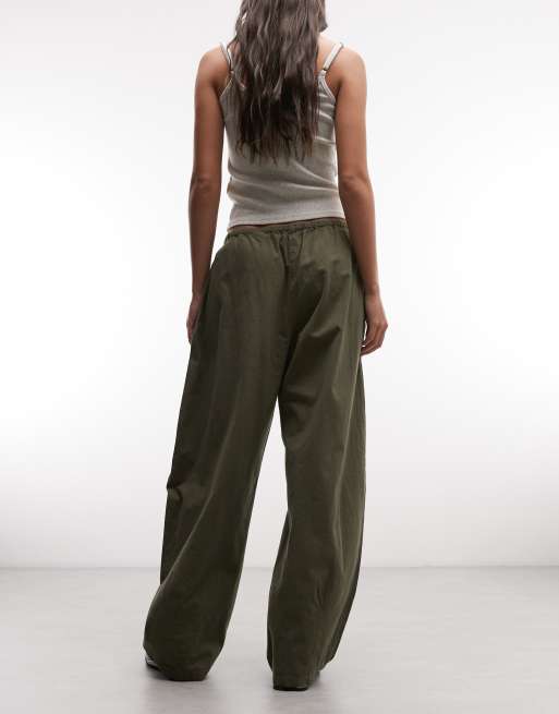 Weekday barrel parachute trousers in khaki, 5 of 5