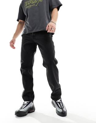 Weekday Barrel relaxed fit tapered jeans in tuned black