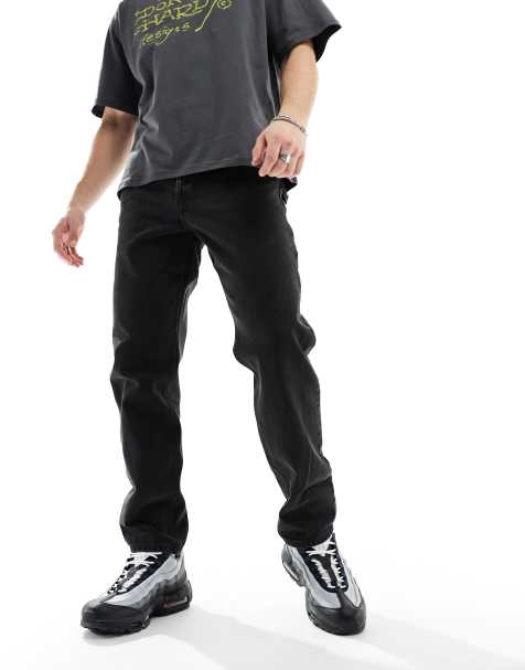 Weekday - Barrel - Tapered jeans i sort i afslappet pasform - view 1