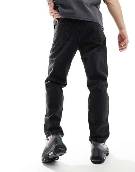 Weekday - Barrel - Tapered jeans i sort i afslappet pasform, 2 af 5