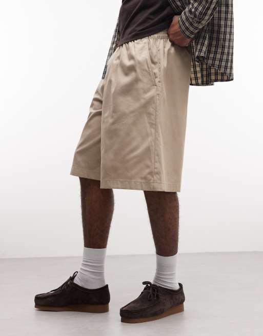 Weekday – Beige, baggy chinos-shorts, 3 av 5