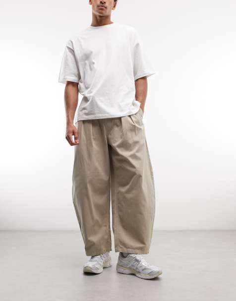 Weekday - Beige bukser med barrel-ben - view 1