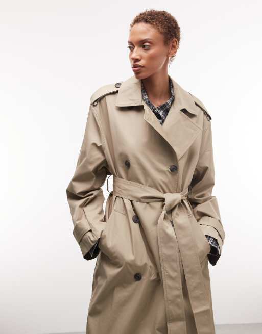 Weekday - Beige oversized trenchcoat, 3 af 4