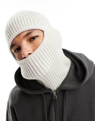Weekday Bell knitted balaclava in beige  - ASOS Price Checker
