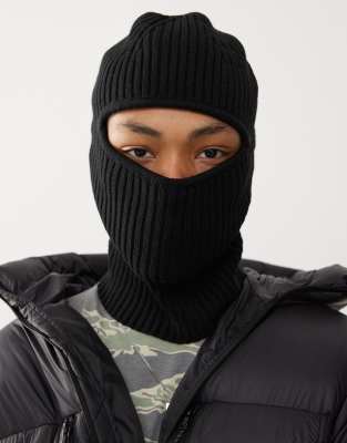 Bell knitted balaclava in black