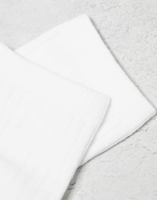 Weekday - Bella - Lot de 3 paires de chaussettes côtelées - Blanc , 4 de 4