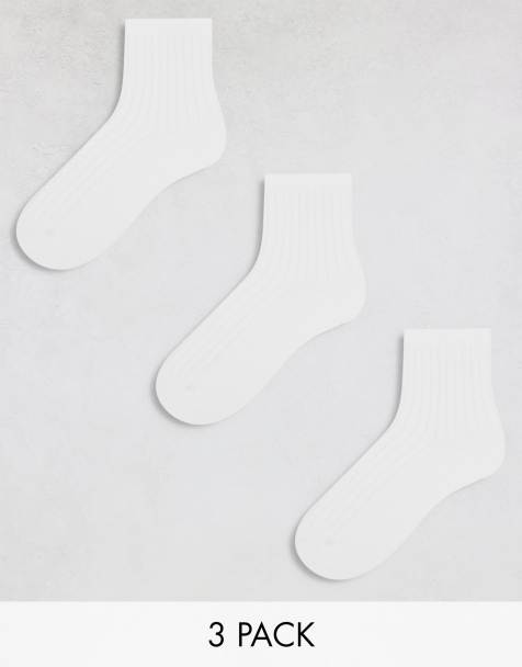 Weekday – Bella – Vita, ribbade strumpor, 3-pack - view 1