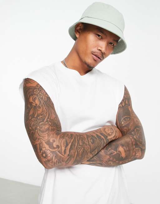 Weekday ben oversized tank top in white