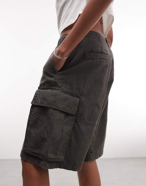Weekday bermuda cargo shorts in washed gray, 4 of 5