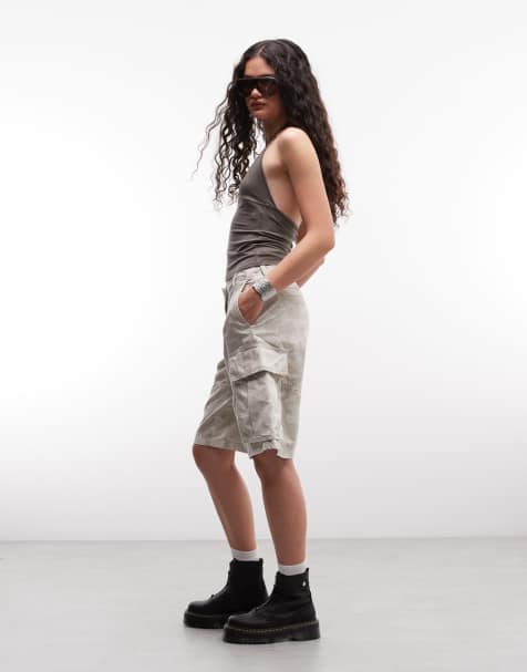 Weekday - Bermuda cargoshort in beige camouflageprint - view 1