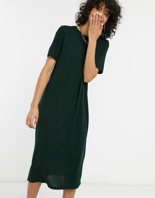 Plain green t shirt hot sale dress