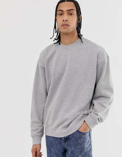 Weekday Big Steve sweatshirt in gray | ASOS