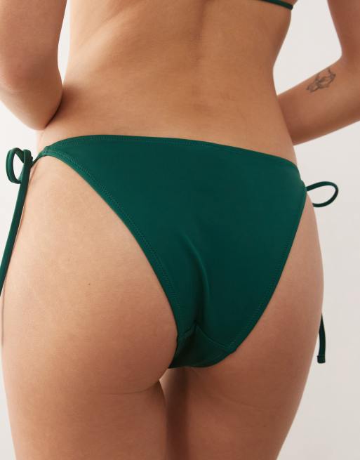 Weekday bikini bottoms in dark green exclusive to ASOS, 4 of 4