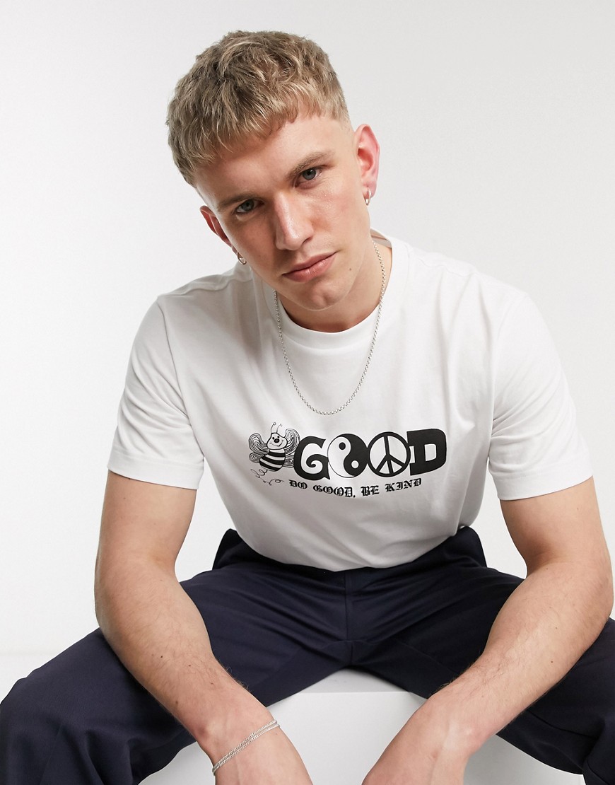 Weekday - Billy Bee Good - T-shirt in wit