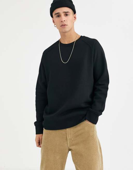 Weekday Black Paris Sweatshirt ASOS