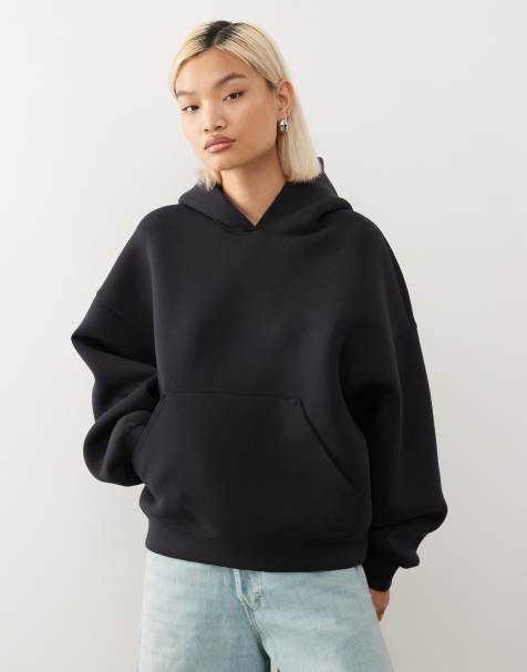Weekday – Bluza oversize z kapturem z materiału scuba - view 1