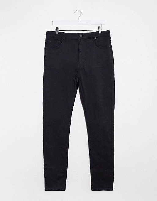 Weekday – Body – Svarta skinny jeans med hög midja i utökade storlekar