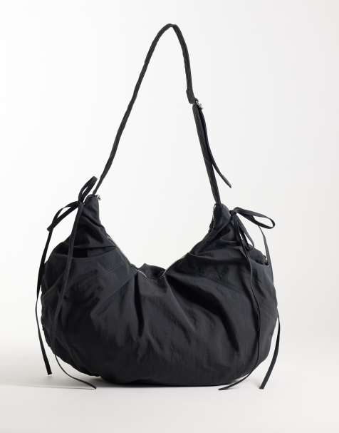Weekday bolso bandolera fruncido en gris oscuro - view 1