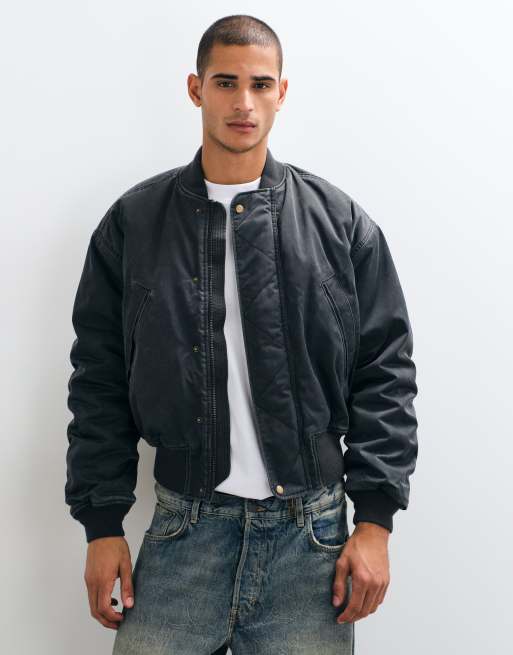 Weekday bomber con maniche arricciate e dettaglio sul retro nero, 3 di 5