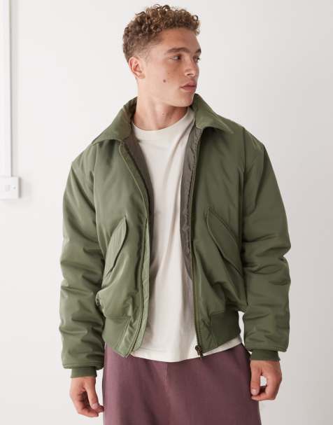Weekday - Bomber oversize avec col - Kaki - view 1