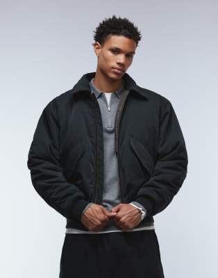 Weekday - Bomber oversize avec col - Noir