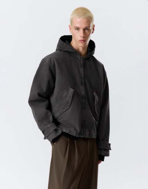 Weekday – Bomberjacke aus Segeltuch in verwaschenem Schwarz - view 1