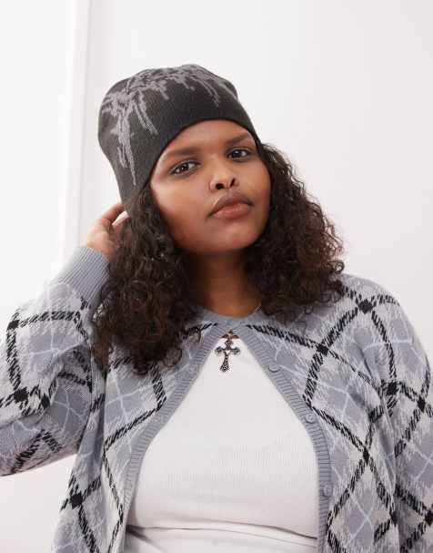 Weekday - Bonnet à motif jacquard - Noir - view 1