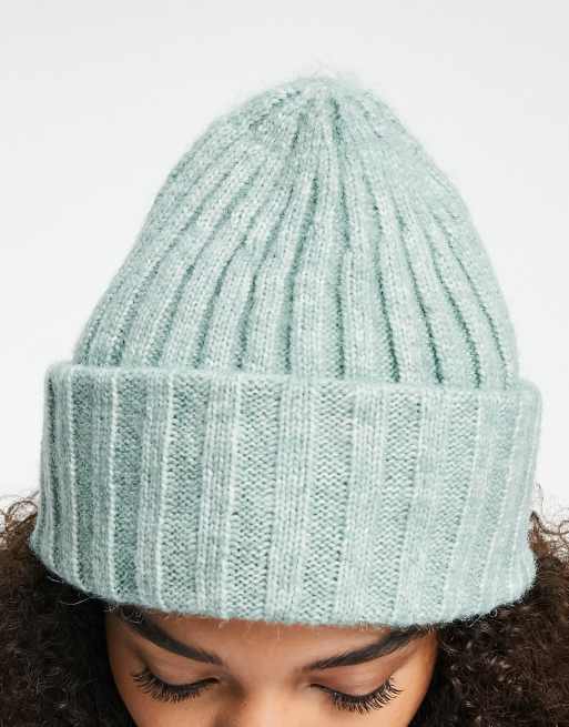 Weekday - Bonnet côtelé en polyester - Vert foncé - DGREEN, 3 de 4