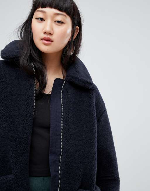 Weekday borg teddy coat sale