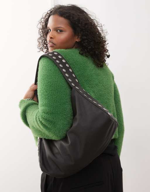 Weekday - Borsa da spalla nera con borchie, 4 di 4