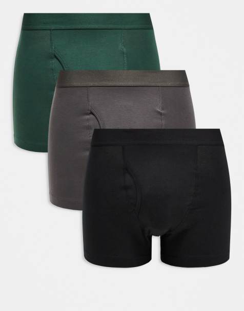 Weekday boxer briefs 3-pack in black mole & dark green - view 1
