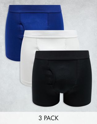 boxer briefs 3-pack in black white and blue