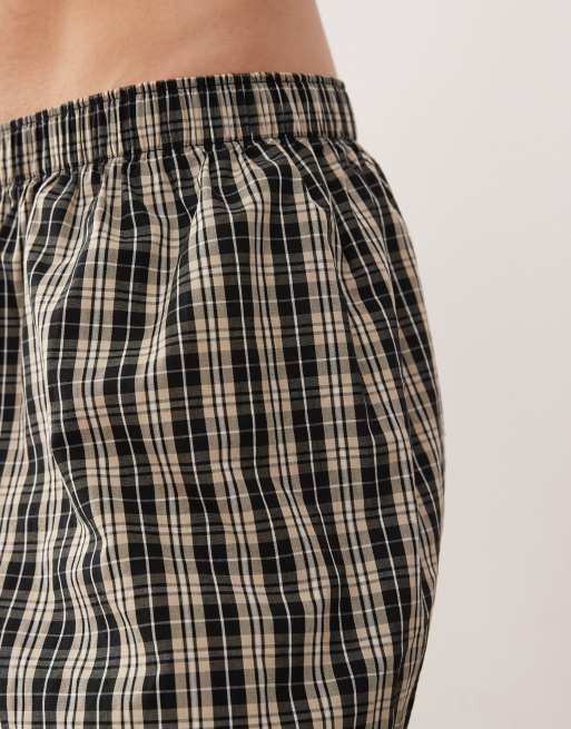 Weekday boxer shorts 2-pack in blue and yellow check