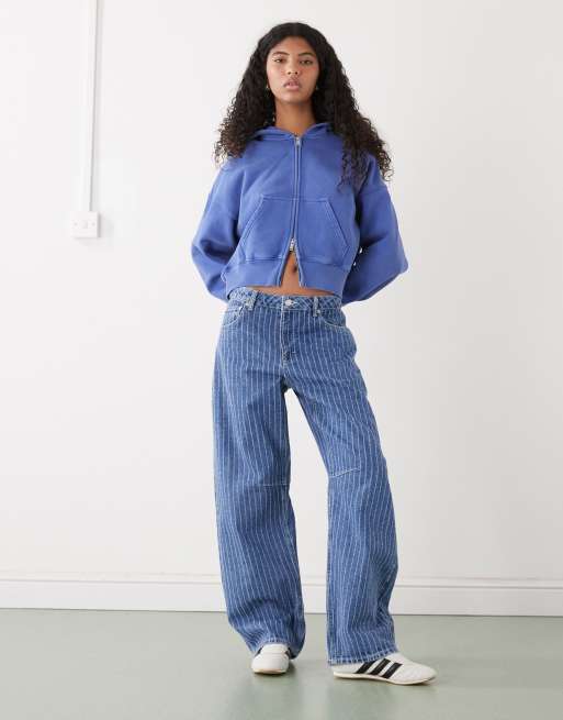 メンズウェア Sqoud Grid Cropped Jacket blue Womens Cropped Traktop Navy Fleece | Ksubi ++