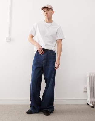 Weekday Relaxed Fit Heavyweight Jersey T-shirt In White
