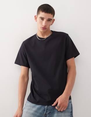 Weekday Boxy Fit Heavyweight Jersey T-shirt In Blue