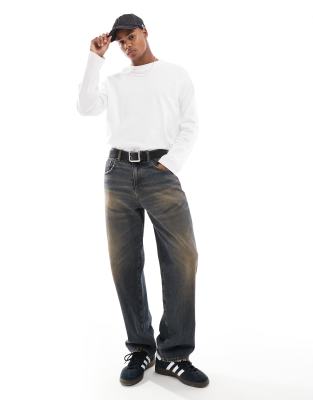 Weekday Boxy Fit Long Sleeve T-shirt In White