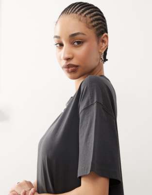 Weekday Boxy Fit Oversized T-shirt In Black