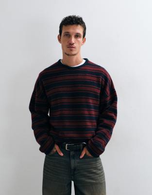 Weekday Boxy Fit Sweater In Navy