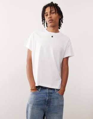 Weekday boxy fit t-shirt with cap sleeves in white - view 1