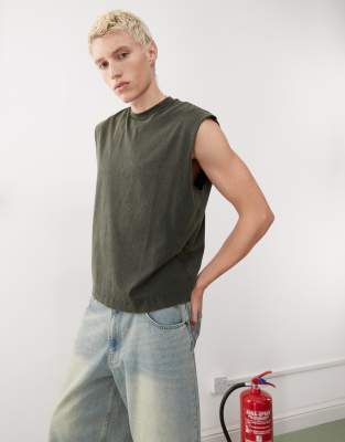 Weekday Boxy Fit Tank Top In Black